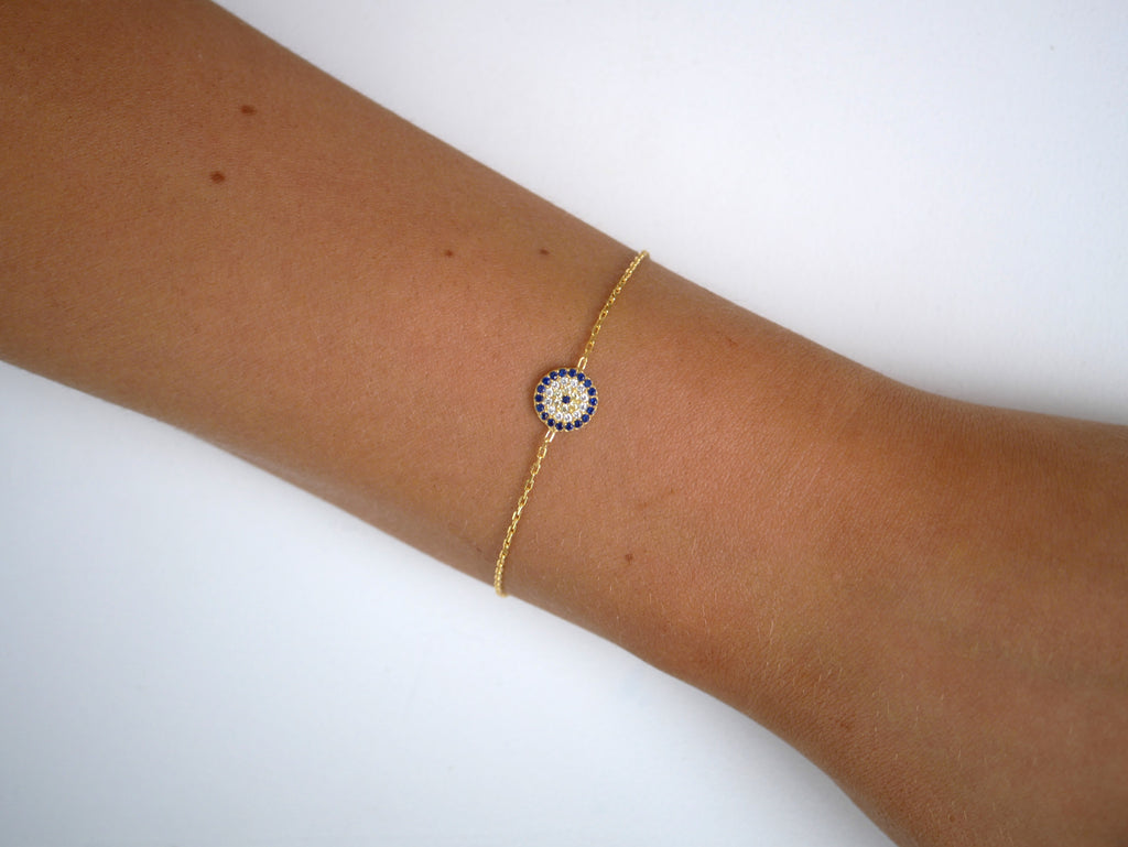Abigail Evil Eye Chain Bracelet - Gisele Collection Gold