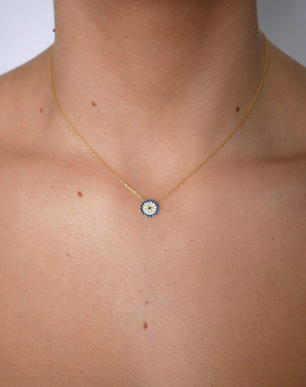 Abigail Evil Eye Necklace - Gisele Collection Gold
