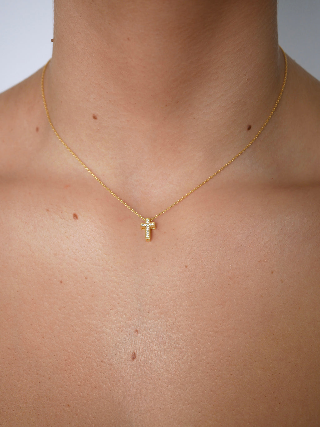 Ava Cross Necklace - Gisele Collection Rose Gold