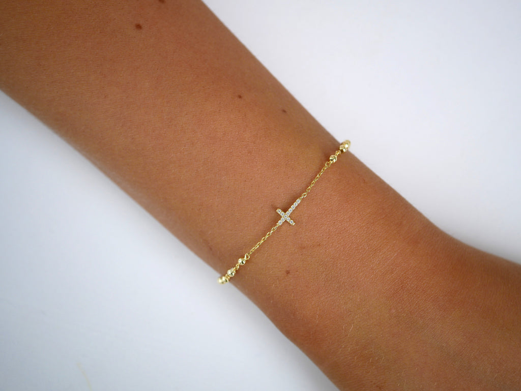 Julia Cross Bracelet - Gisele Collection Gold