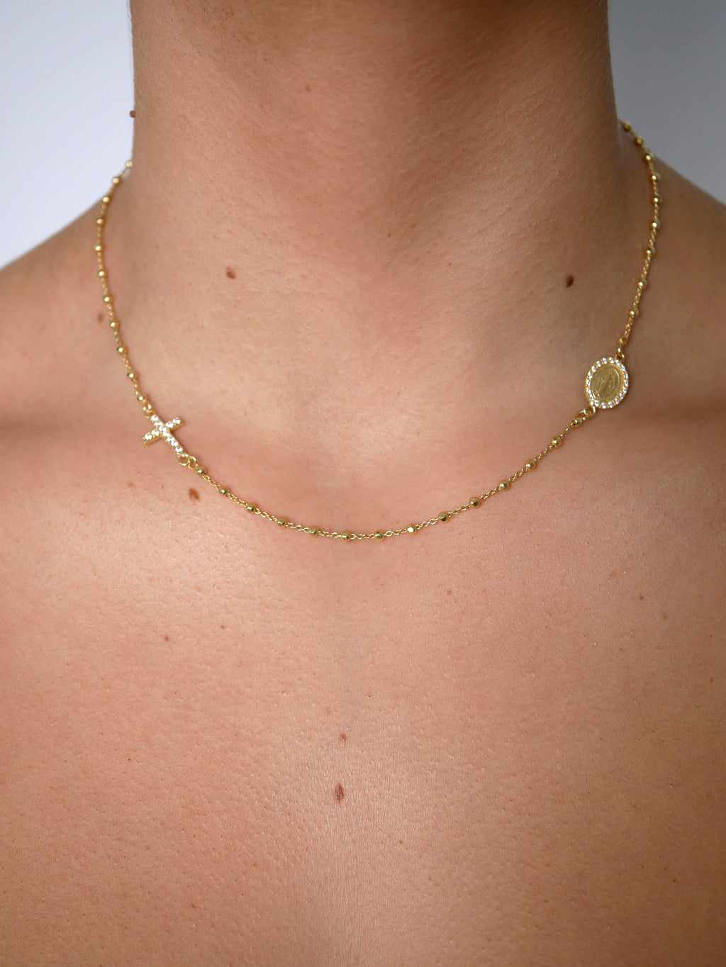 Julia Rosary Necklace - Gisele Collection Gold