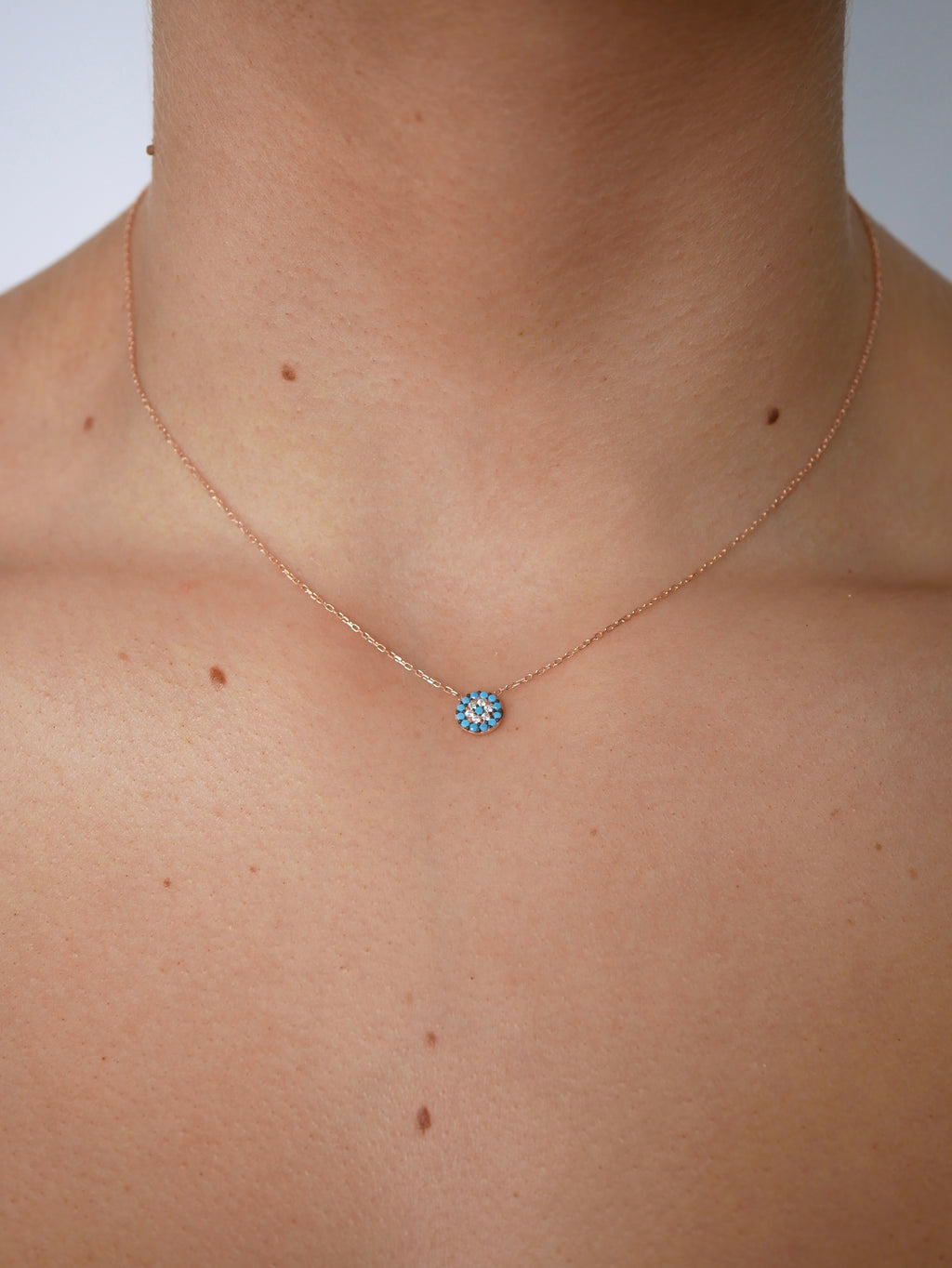 Mini Rosie Evil Eye Necklace - Gisele Collection Gold