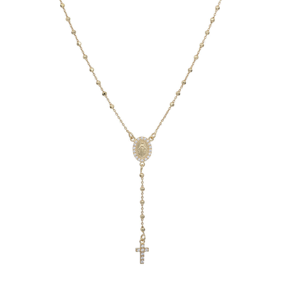 Gracie Rosary Necklace - Gisele Collection Silver