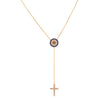 Arianna Evil Eye & Hanging Cross Necklace