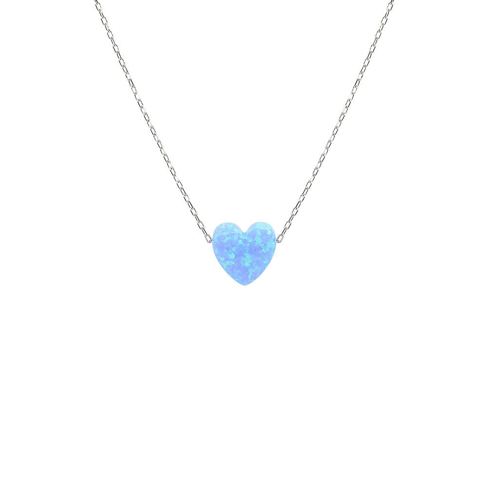 Lulu Blue Opalite Heart Necklace