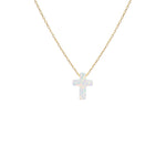 Eve White Opalite Cross Necklace