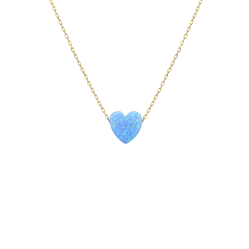 Lulu Blue Opalite Heart Necklace