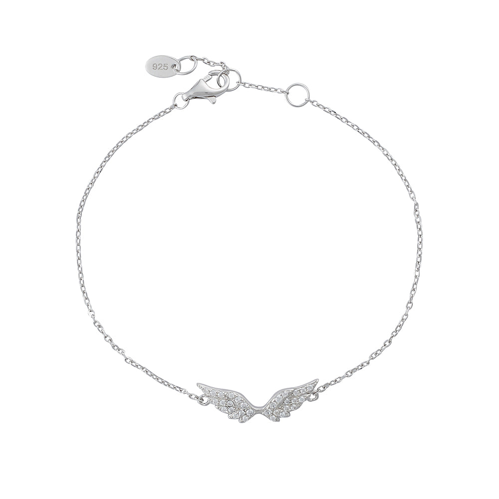 Angel Wings Bracelet with Crystals