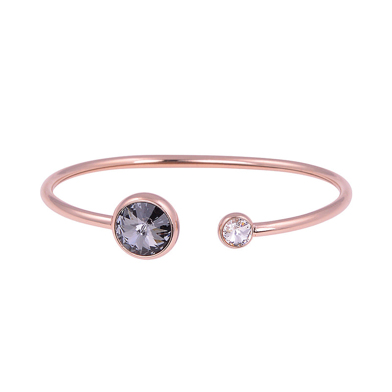 Katrina Charcoal Crystal Earrings & Ring & Bangle Gift Set