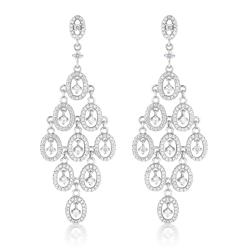 Lucienne Crystal Hanging Earrings