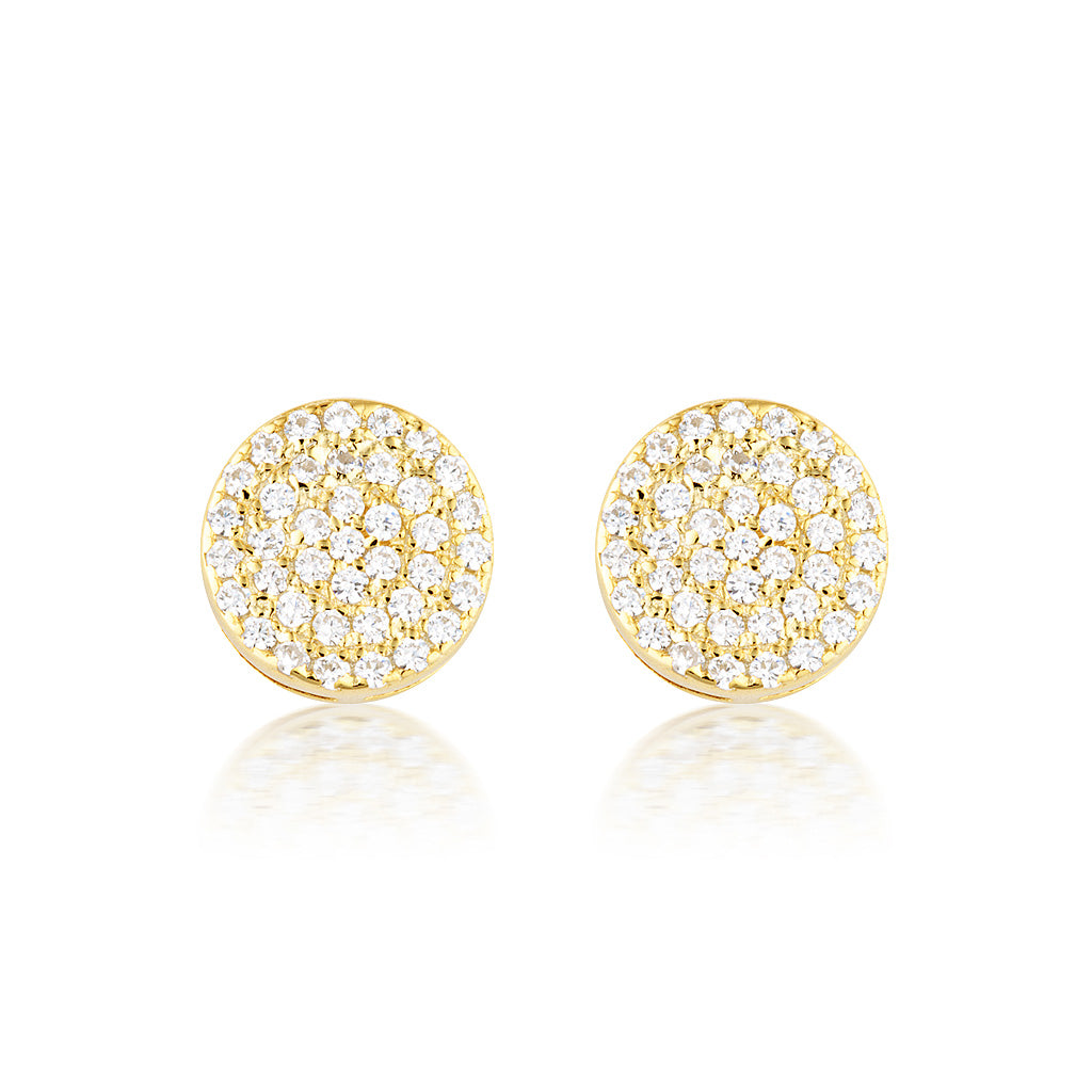 Clara Mini Crystal Circle Stud Earrings