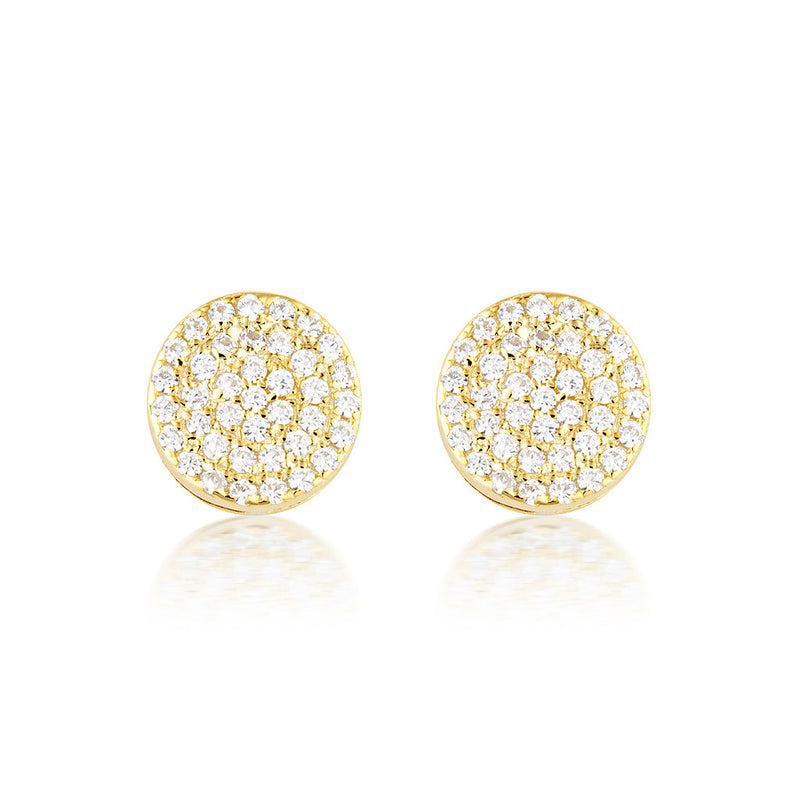 Clara Mini Crystal Circle Stud Earrings