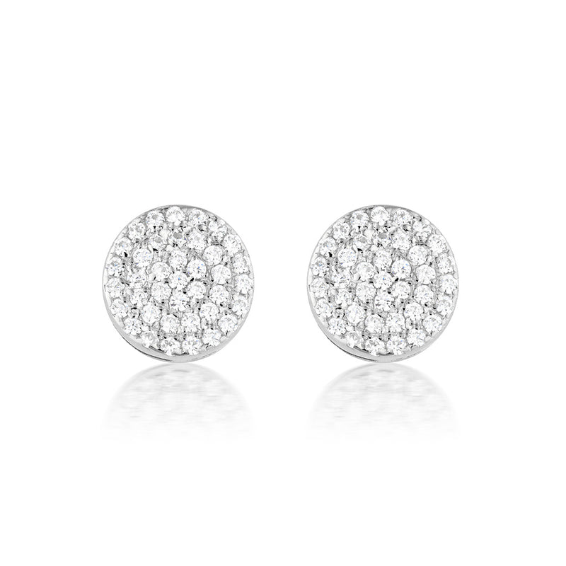 Clara Mini Crystal Circle Stud Earrings