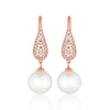 Isla Rose Pearl Crystal Hanging Earrings