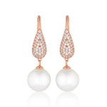 Isla Rose Pearl Crystal Hanging Earrings