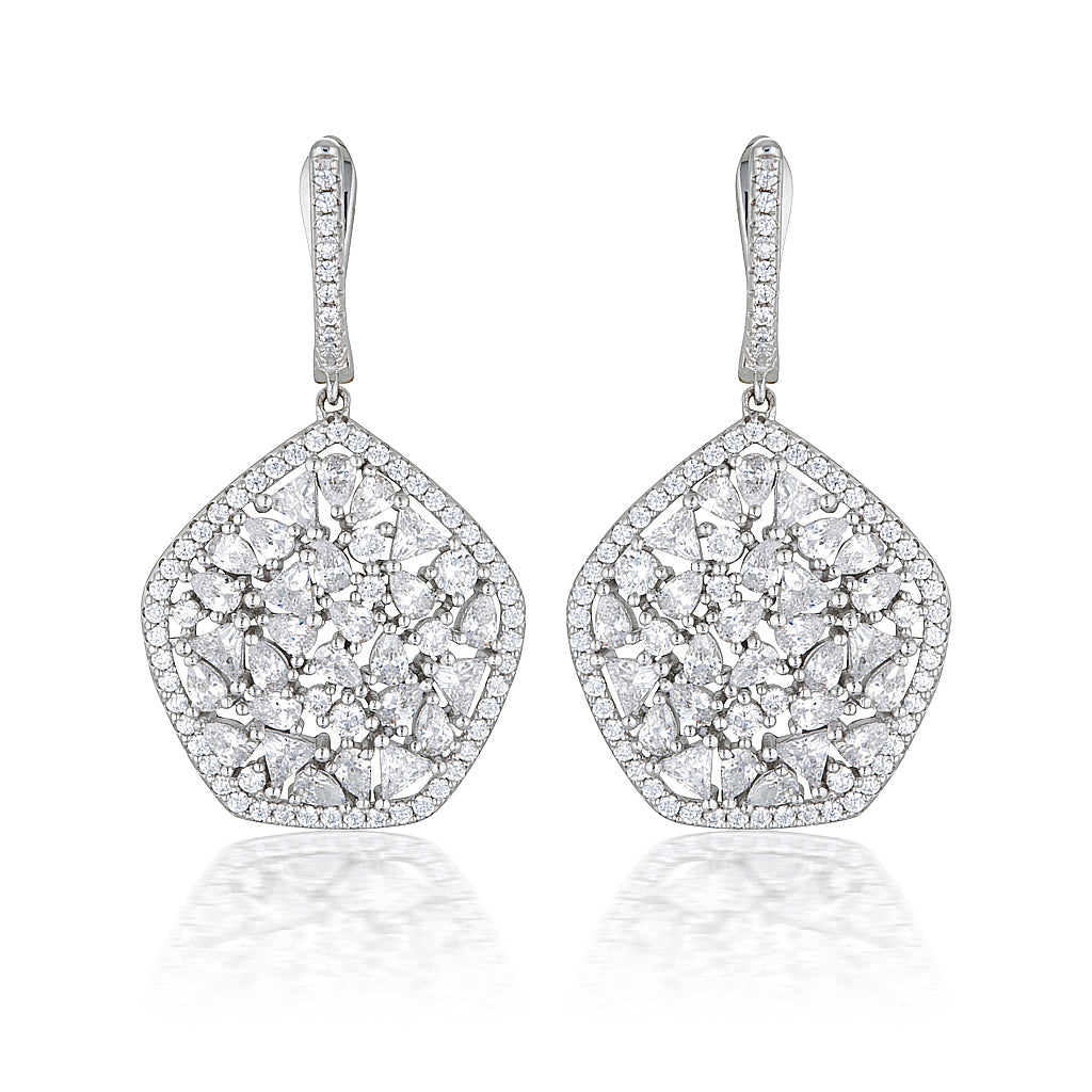 Helena Crystal Hanging Earrings