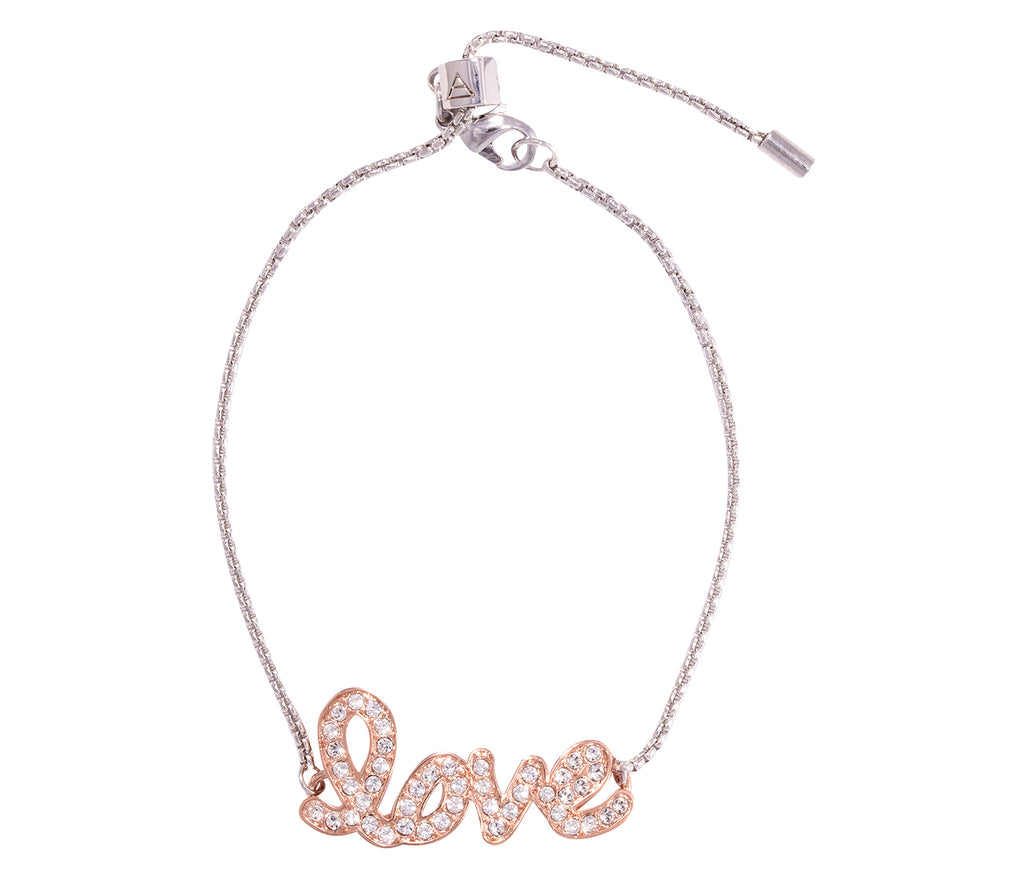 Love Bracelet with Cubic Zirconia Crystals