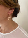 Susan Crystal Swirl Hanging Earrings