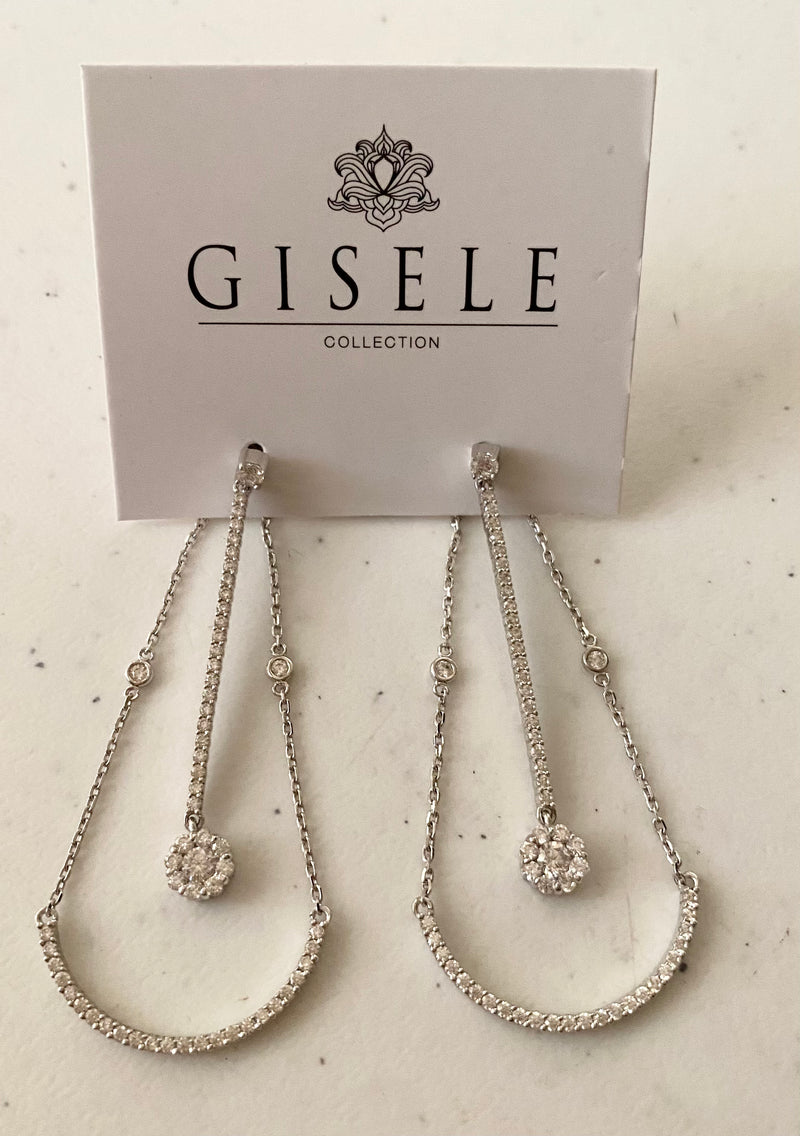 Lulu Crystal Hanging Earrings