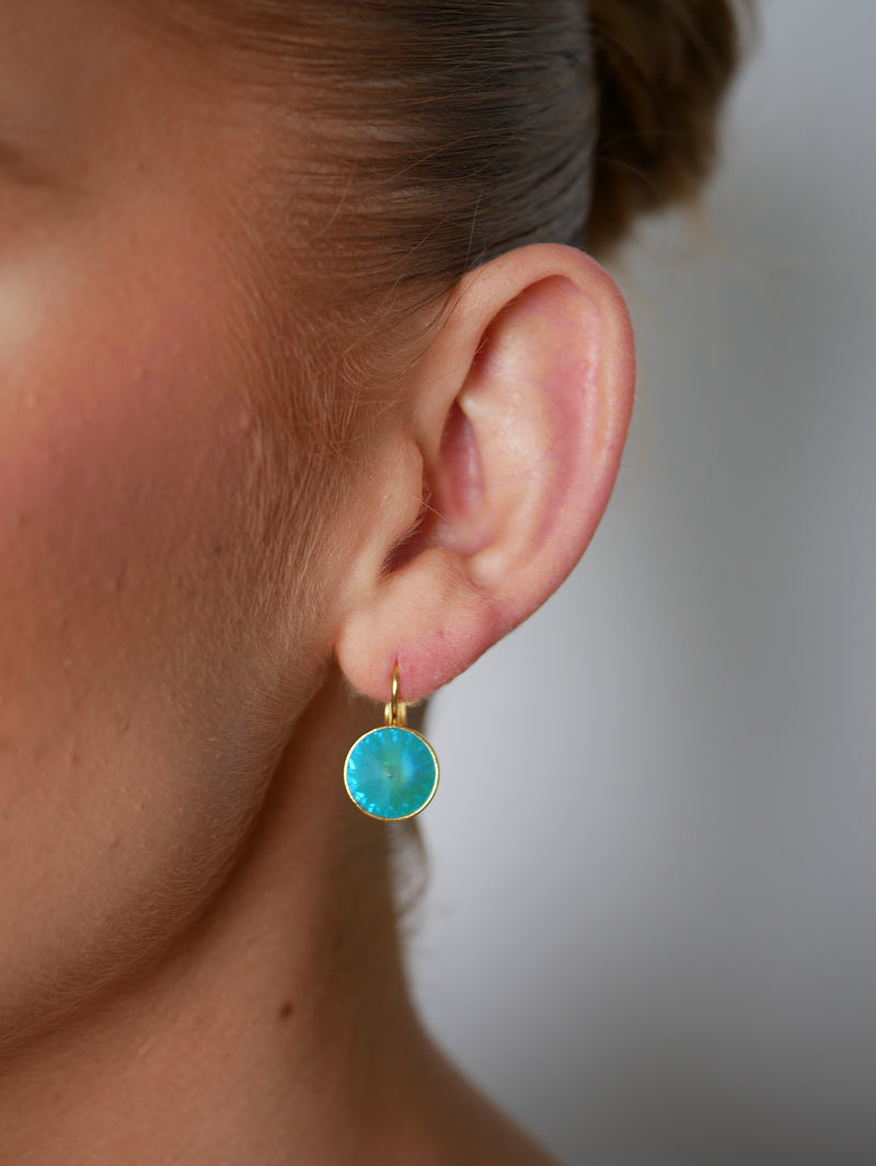 Katrina Turquoise Crystal Drop Earrings