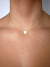 Lulu White Opalite Heart Necklace