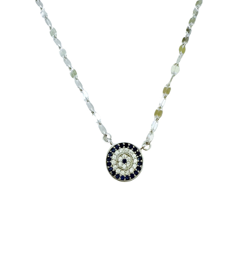 Silver Evil Eye Necklace