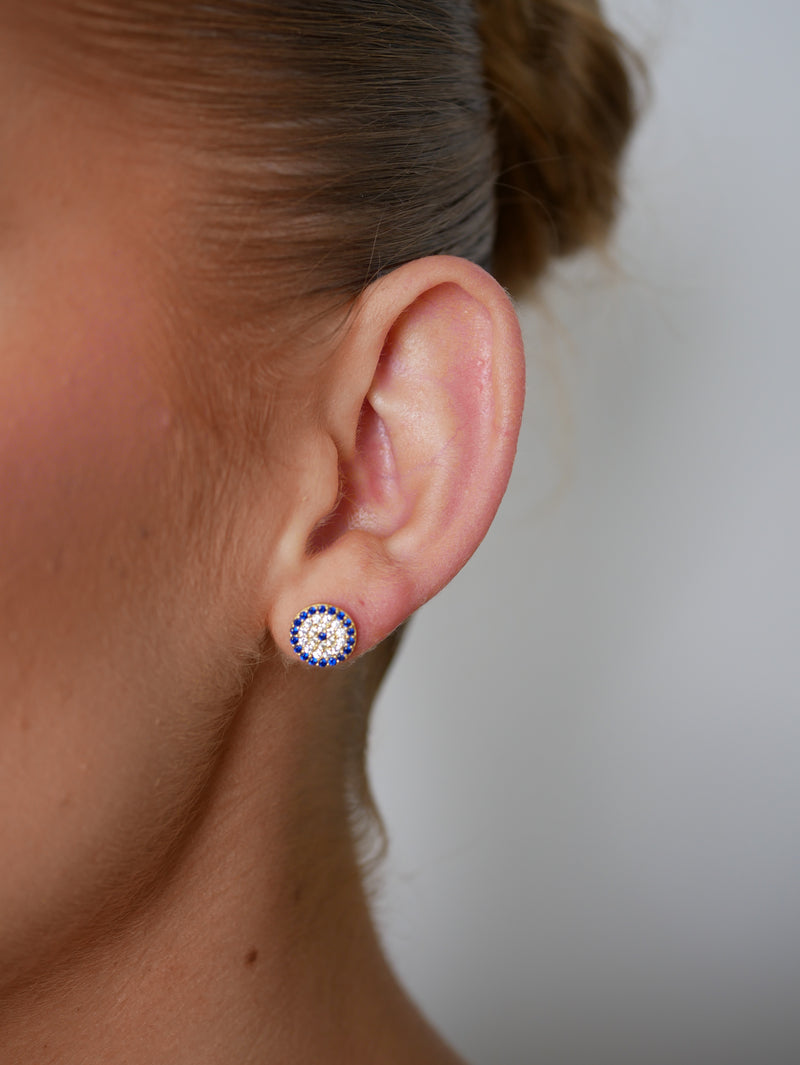 Abigail Large Evil Eye Stud Earrings