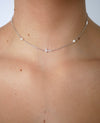 Suzanna Pearl and Cross Choker Necklace