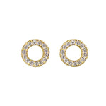 Sarah Crystal Outline Circle Stud Earrings