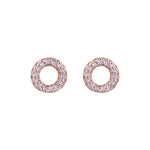 Sarah Crystal Outline Circle Stud Earrings