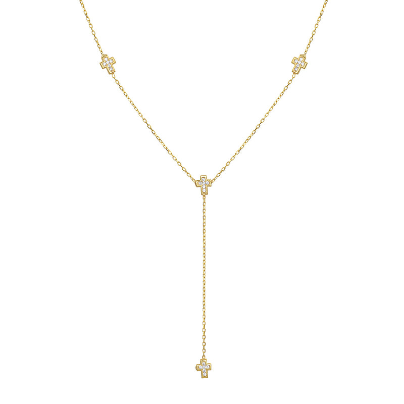 Georgette Hanging Cross Necklace