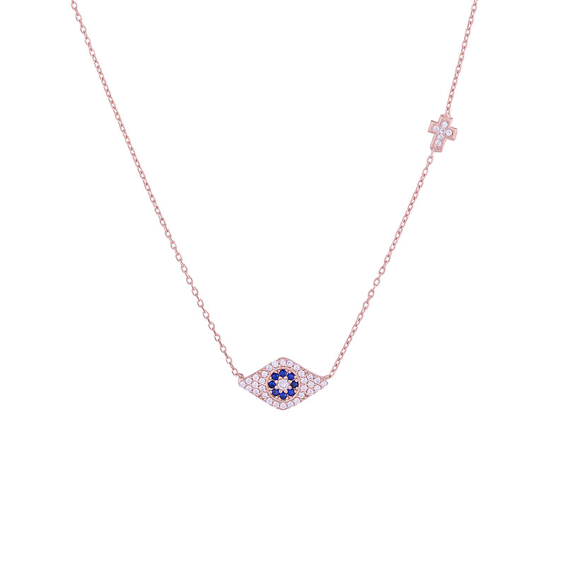 Alisa Evil Eye Cross Necklace