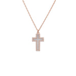 Alessandra Pearl Cross Necklace