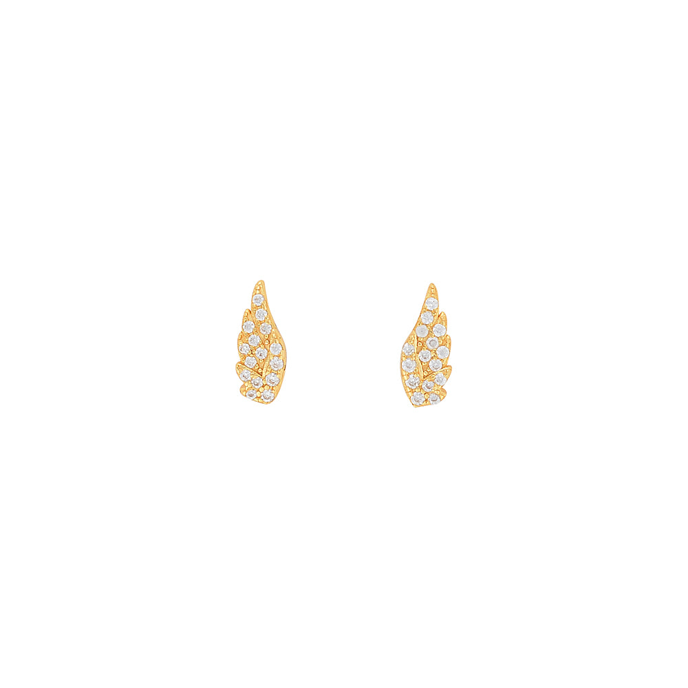 Mini Angel Wings Crystal Stud Earrings