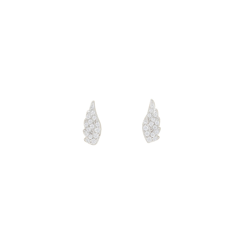Mini Angel Wings Crystal Stud Earrings