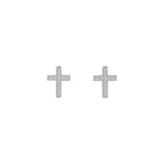 Julia Large Crystal Cross Stud Earrings