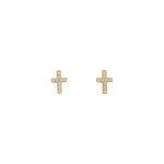 Gracie Mini Crystal Cross Stud Earrings