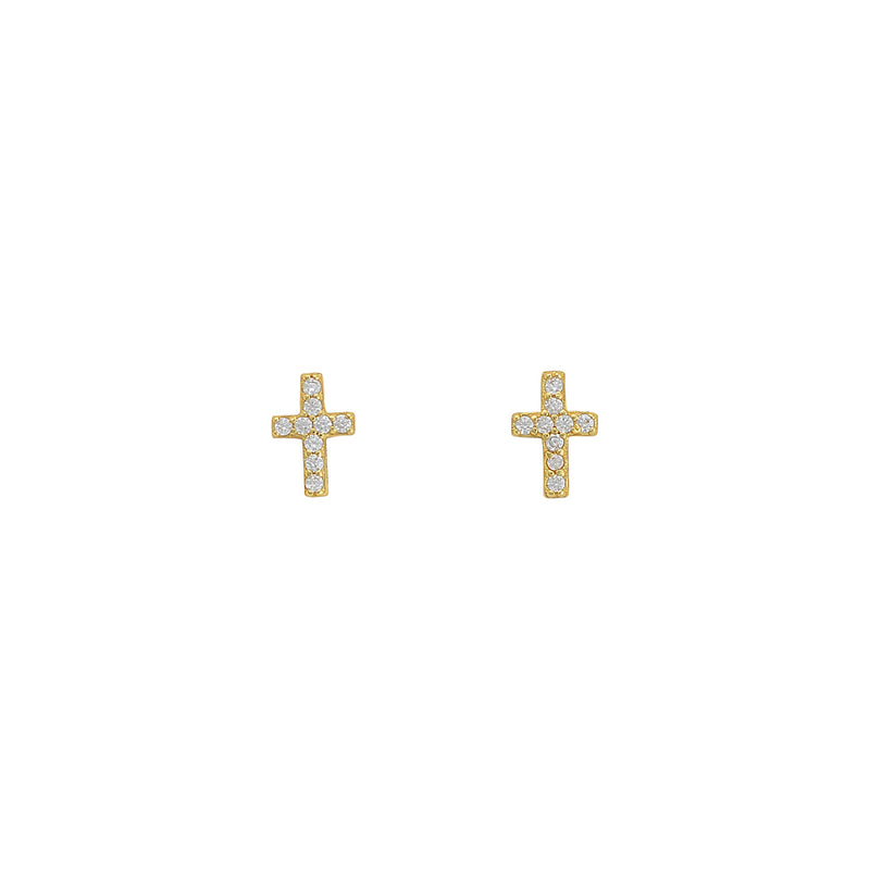 Gracie Mini Crystal Cross Stud Earrings