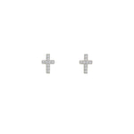 Gracie Mini Crystal Cross Stud Earrings