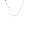Zara Black Side Cross Necklace