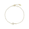 Zara Pearl Side Cross Chain Bracelet