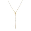 Isabelle Pearl Long Rosary Necklace - Gisele Collection Gold