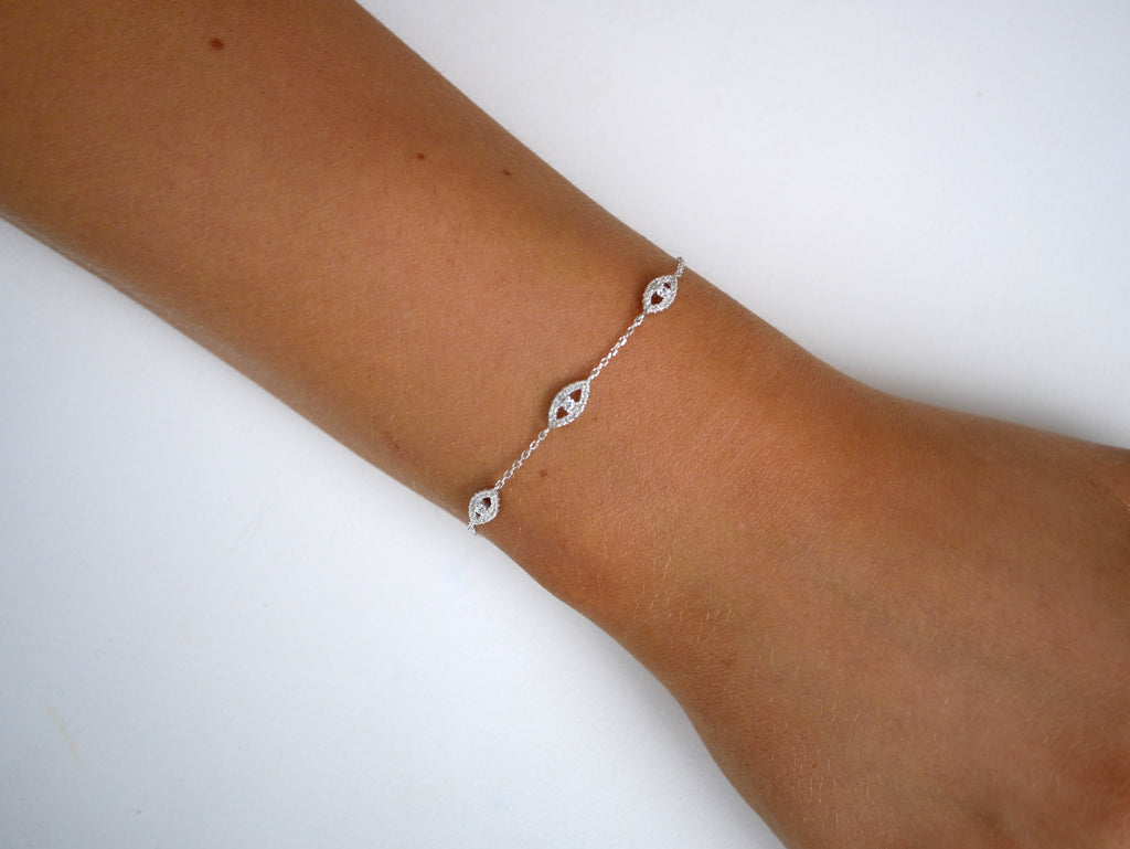 Simone Triple Evil Eye Bracelet - Gisele Collection