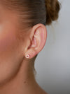 Sonia Mini Crystal Outline Circle Stud Earrings