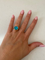 Katrina Turquoise Crystal Ring