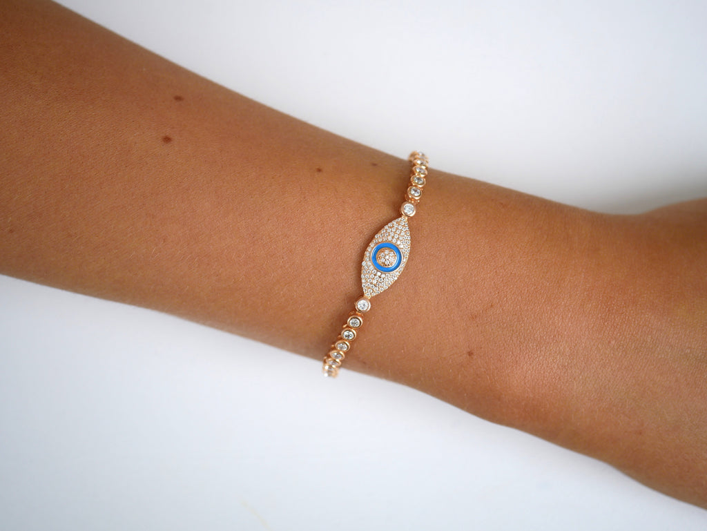 Zena Evil Eye Tennis Bracelet - Gisele Collection