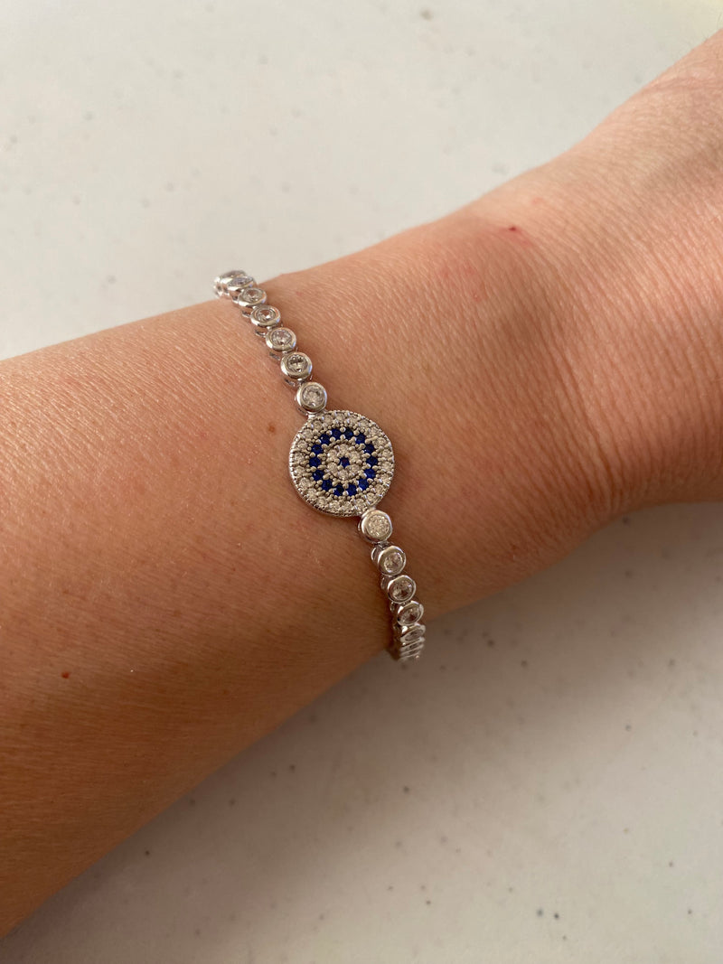 Zoe Evil Eye Tennis Bracelet