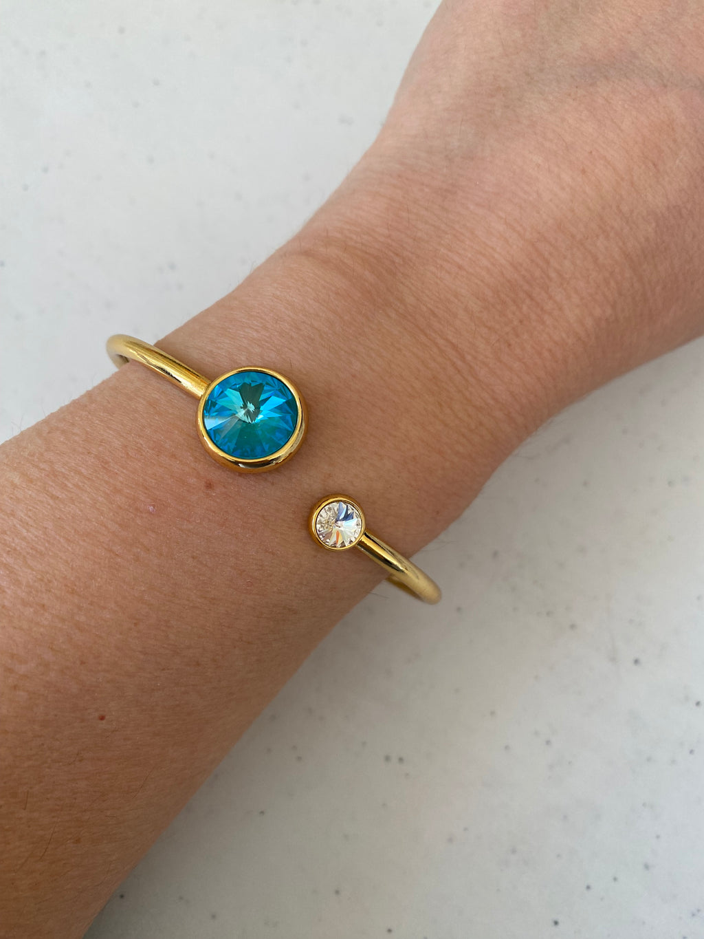 Katrina Turquoise Crystal Bangle