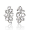 Alyssa Crystal Floral Earrings in Silver - Gisele Collection