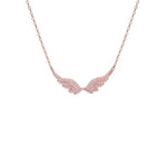 Angel Wings Necklace with Crystals